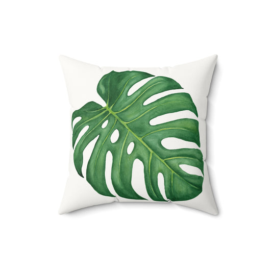Botanical Watercolor Throw Faux Suede Square Pillow