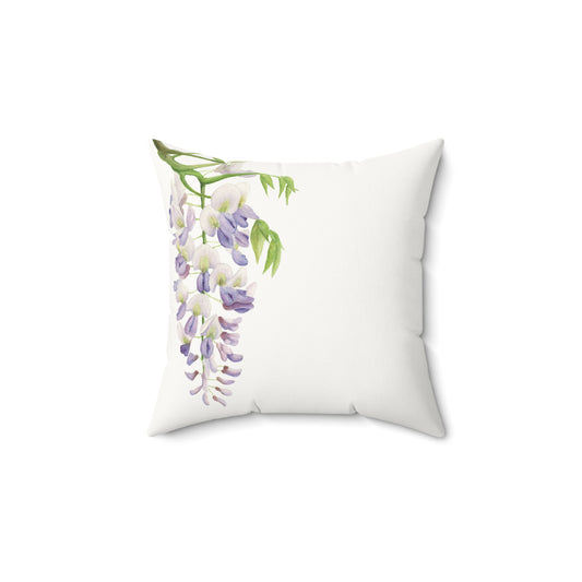 Elegant Wisteria Faux Suede Square Pillow - Perfect Home Decor Accent