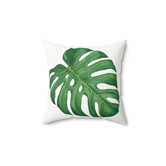 Botanical Watercolor Throw Faux Suede Square Pillow